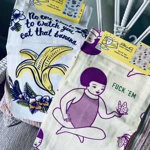 🍌😜Novelty Dishtowels By BlueQ